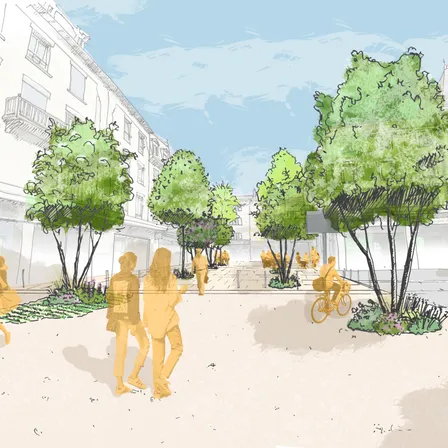 Illustration du centre ville de Saint Marcellin