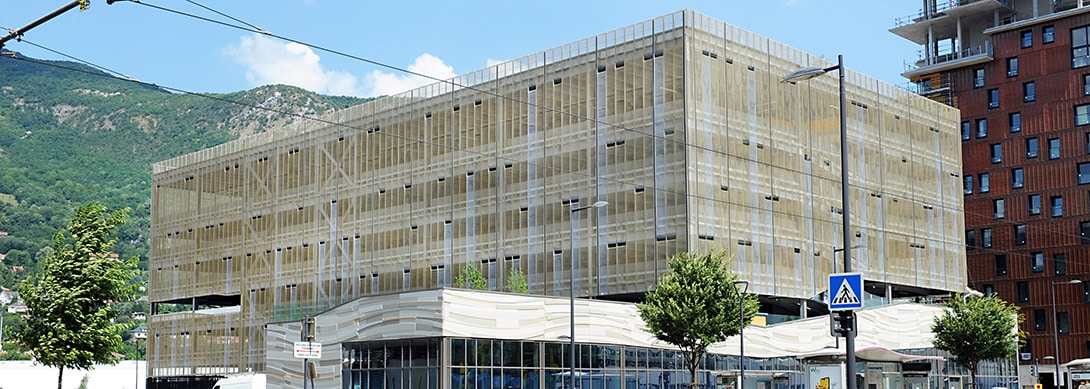 Construction du Pavillon de la Mobilité à Grenoble