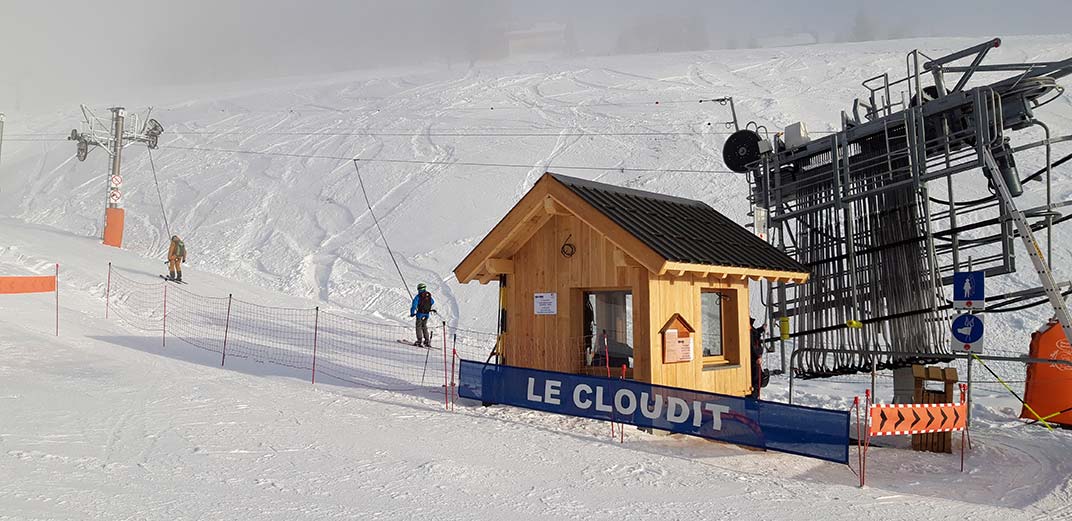 Mise en service du téléski Le Cloudit